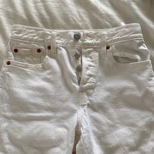 Levi White Straight Leg Jeans